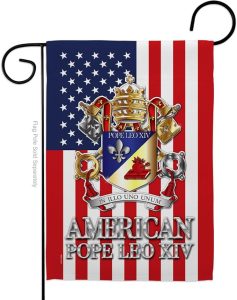 American Garden Flag Memorabilia Decor Religious Yard Sign Picture Print Habemus Papam Decorations American Papal Poster Vatican Canvas Roman Tapestry Catholic Gifts Made in USA - Leo Canvas for men