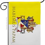 Pope Leo XIV Crest Garden Flag Memorabilia Decor Religious Yard Sign Picture Print Habemus Papam Decorations American Papal Poster Vatican Canvas Roman Tapestry Catholic Gifts Made in USA - Leo Canvas for men