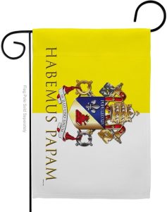 Pope Leo XIV Crest Garden Flag Memorabilia Decor Religious Yard Sign Picture Print Habemus Papam Decorations American Papal Poster Vatican Canvas Roman Tapestry Catholic Gifts Made in USA - Leo Canvas for men