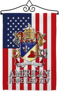 American Canvas Set Flag Hanger Memorabilia Wall Decor Religiou Sign Picture Print Habemus Papam Decorations American Papal Poster Vatican Tapestry Catholic Gifts Made in USA - Leo Canvas for men