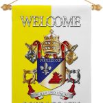 Welcome Pope Leo Wall Scroll Canvas Set Flag Memorabilia Decor Religiou Sign Picture Print Habemus Papam Decorations American Papal Poster Vatican Tapestry Catholic Gifts Made in USA - Leo Canvas for men