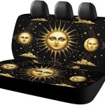 Soft Universal Fit Auto Dirt Proof Pet Car Seat Cover, Bench Seat Cushion Covers, Sun Crescent Moon Stars Astrology Tarot Cards Fashion Car Back Seat Cover - Aquarius Car Seat Cover for men