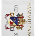 Pope Leo XIV Coat of Arms Canvas Set Flag Hanger Memorial Wall Decor Religiou Sign Picture Print Habemus Papam Decorations American Papal Poster Vatican Tapestry Catholic Gifts Made in USA - Leo Canvas for men