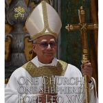 One Church One Shepherd Pope Leo XIV Canvas Set Flag Hanger Memorial Wall Decor Religiou Sign Picture Print Habemus Papam Decorations American Papal Vatican Tapestry Catholic Gifts Made in USA - Leo Canvas for men