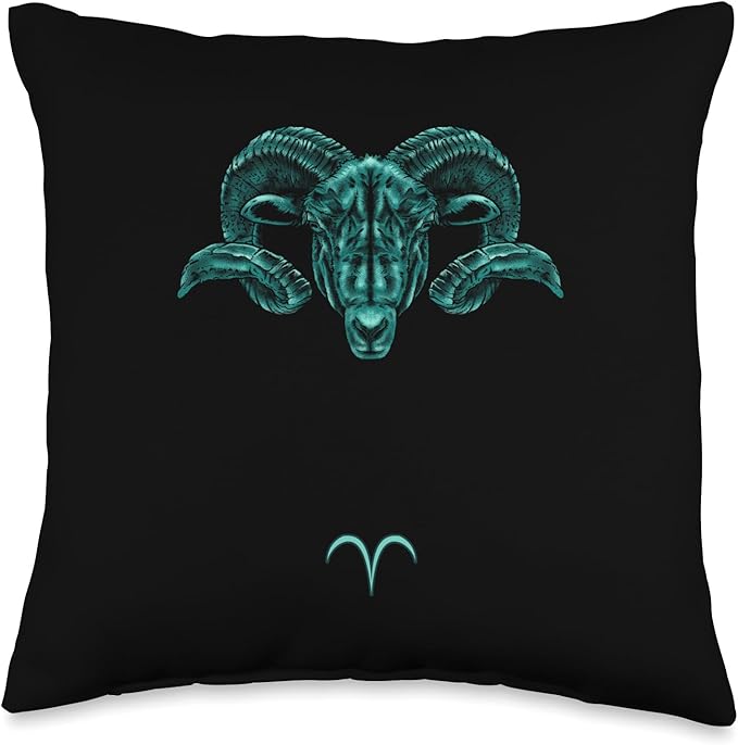 Horoscope Star Sign Astronomy Zodiac Sign Aries Throw Pillow - Aries Pillow for men