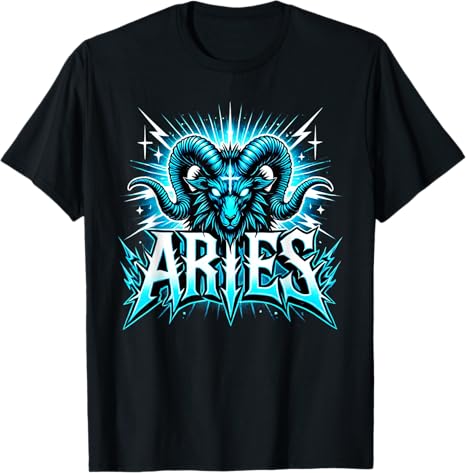 Aries Heavy Metal Zodiac T-Shirt - Aries T-Shirt for men