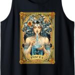Pisces Astrology Sign Tarot Card Water Bearer - Pisces T-Shirt for men