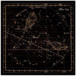 HEOVI Pisces Zodiac Sign, Old Russian Astronomy Chart, Star Constellation Illustration Art Wall Decoration Poster Family Bar Restaurant Garage Cafe Art Sign Gift Unframe-style 12x12inch(30x30cm) - Pisces Canvas for men