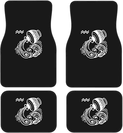 Zodiac Sign Aquarius Floor Mats for Cars, All-Weather Car Mats, Fit Automotive Floor Mats for Cars Trucks SUV, Universal Floor Liner Car Accessories - Virgo Car Floor Mat for men