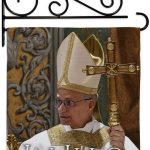 In Illo Uno Unum Pope Leo XIV Wall Decor Set Canvas Flag Holder Memorabilia Religiou Yard Sign Picture Print Habemus Papam Decorations American Papal Poster Vatican Tapestry Catholic Gifts Made In USA - Leo Canvas for men