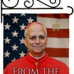 American Born Pope Leo XIV Wall Decor Set Canvas Flag Holder Memorabilia Religiou Yard Sign Picture Print Habemus Papam Decorations American Papal Poster Vatican Tapestry Catholic Gifts Made in USA - Leo Canvas for men