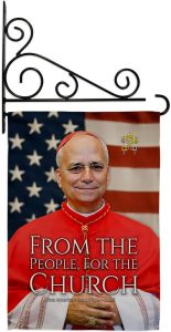 American Born Pope Leo XIV Wall Decor Set Canvas Flag Holder Memorabilia Religiou Yard Sign Picture Print Habemus Papam Decorations American Papal Poster Vatican Tapestry Catholic Gifts Made in USA - Leo Canvas for men