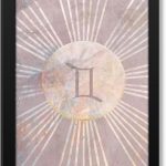 ArtDirect Gemini Boho Star Sign Sun Custom Framed Art Print Giclee Print or Canvas Options with Various Sizes and Customization by Manovski, Sarah - Gemini Canvas for men
