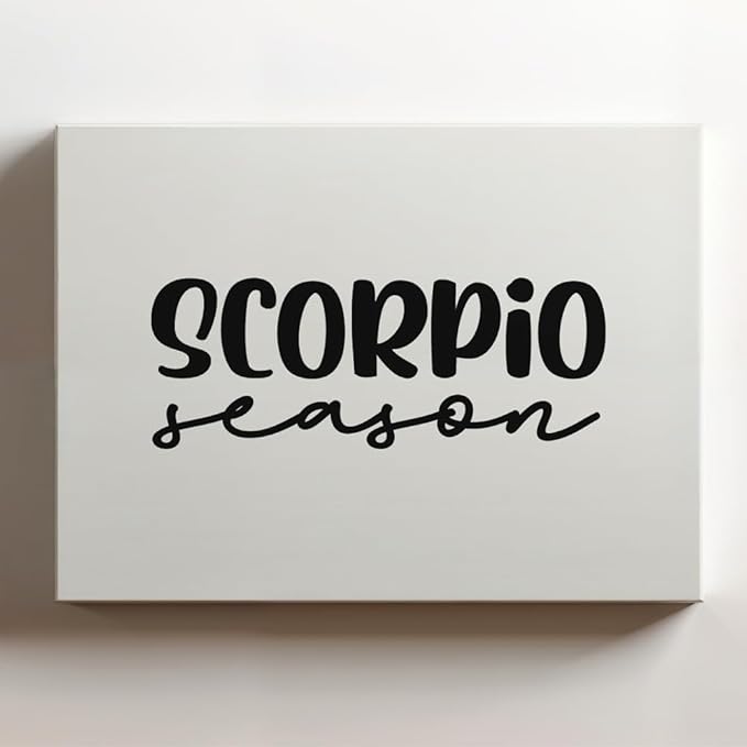 (Black, 18x12x1.25 In) Gallery Wrapped Canvas Wall Art Print of Scorpio Season - 100% Cotton, Ready to Hang, High-Definition Giclée Printing, Fade-Resistant, Modern Home & Office | BICUNCAe810902BL - Scorpio Canvas for men