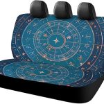 Rear Seat Cover for Car Dog Car Seat Cover 12 Horoscope Astrology Non-Slip Durable Rear Seat Protector for Cars SUV &Truck - Aquarius Car Seat Cover for men