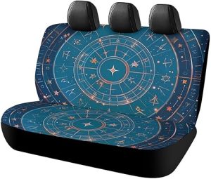 Rear Seat Cover for Car Dog Car Seat Cover 12 Horoscope Astrology Non-Slip Durable Rear Seat Protector for Cars SUV &Truck - Aquarius Car Seat Cover for men