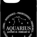 Aquarius Zodiac Astrology Horoscope birthday Case for iPhone 14 Pro Max - Aquarius Phone Case for men