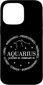 Aquarius Zodiac Astrology Horoscope birthday Case for iPhone 14 Pro Max - Aquarius Phone Case for men