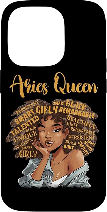 Aries Queen Zodiac Star Sign Astrology Case for iPhone 14 Pro - Aries Phone Case for men