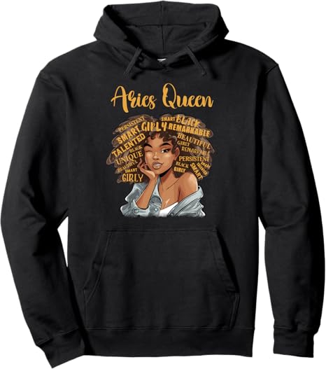 Aries Queen Zodiac Star Sign Astrology Pullover Hoodie - Aries Hoodie for men