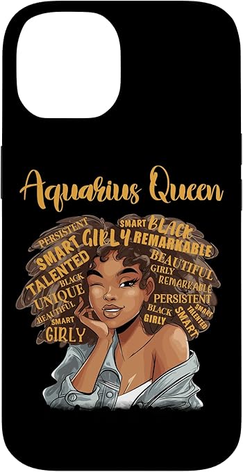 Aquarius Queen Zodiac Star Sign Astrology Case for iPhone 14 - Aquarius Phone Case for men