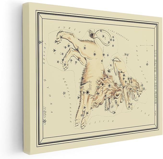 Monem Art Astrology Canvas - Scorpio Zodiac Print - Constellation Art - Housewarming Gift for Men & Women - Wall Decor for Living Room or Office - Available in 8x10" to 30x40" - Scorpio Canvas for men