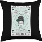 Tarot Card The Mom Aquarius Zodiac Birthday Celestial Throw Pillow - Aquarius Pillow for men
