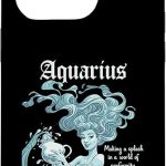 Astronological Sign Horoscope Zodiac Sign Aquarius Case for iPhone 15 Pro - Aquarius Phone Case for men