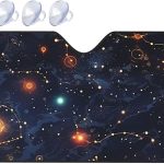 Star Constellation Map Car Windshield Sun Shade 2025 Foldable Car Sunshades Funny Auto Sun Visor Front Window Shield Cover for Automotive Interior Sun Protection Medium - Aries Car Ornament for men