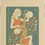 Aquarius Zodiac Retro Vintage Astrology Design Case for iPhone 13 - Aquarius Phone Case for men