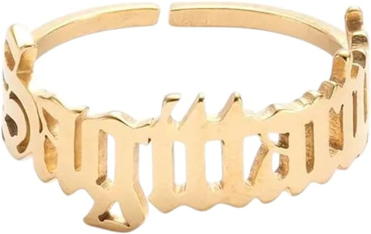 New 2026 Personalize Sign 12 Constellation Ring Astrology Gemini Taurus Aries Old English Rings For Women Jewelry Fashion Accessories Creative Gift - Aries Ring for men