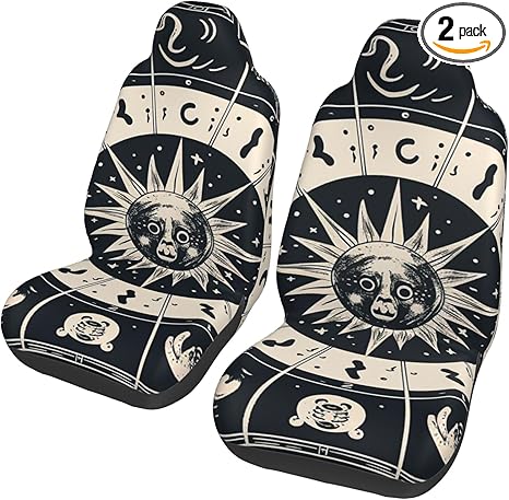 Astrological Sign Car Seat Covers Front Seats 2 Pack Washable Non-Slip Car Seat Protectors Waterproof Automotive Seat Cover Universal Seat Cushion Protector for Cars, Vans, Trucks - Aquarius Car Seat Cover for men