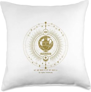 Aquarius Constellation Zodiac Horoscope Stars Aquarius Throw Pillow - Aquarius Pillow for men