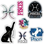 Pisces Zodiac Sign Stickers, Astrology Stickers for Water Bottle and Laptop - Zodiac Party Favors & Decorations, Waterproof Vinyl Decals, Gifts for Women & Men - Pisces for men