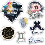 Gemini Zodiac Sign Stickers, Astrology Stickers for Water Bottle and Laptop - Zodiac Party Favors & Decorations, Waterproof Vinyl Decals, Gifts for Women & Men - Scorpio Sticker for men