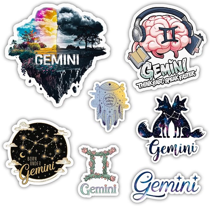 Gemini Zodiac Sign Stickers, Astrology Stickers for Water Bottle and Laptop - Zodiac Party Favors & Decorations, Waterproof Vinyl Decals, Gifts for Women & Men - Scorpio Sticker for men