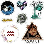Zodiac Sign Stickers, Astrology Stickers for Water Bottle and Laptop - Zodiac Party Favors & Decorations, Waterproof Vinyl Decals, Gifts for Women & Men (Aquarius) - Scorpio Sticker for men