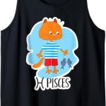 Pisces Zodiac Sign Cute Cat Astrology Horoscope - Pisces T-Shirt for men