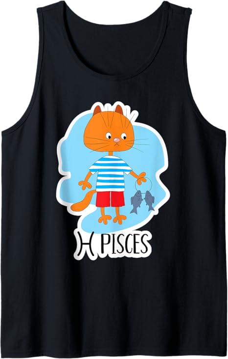 Pisces Zodiac Sign Cute Cat Astrology Horoscope - Pisces T-Shirt for men