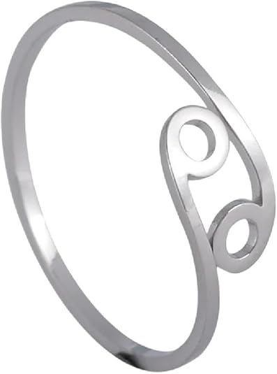 New 2026 Stainless Steel Zodiac Rings For Women 12 Star Signs Open Ring Aries Leo Virgo Gemini Pisces Scorpio Birthday Gift Jewelry Fashion Luxury Accessories Creative - Aries Ring for men