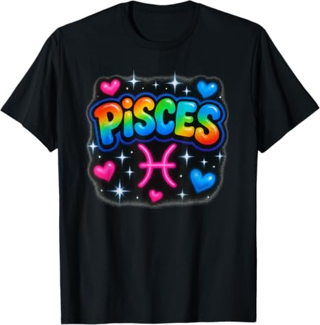 Colorful Dreamy Astrology Star Sign for Pisces - Pisces T-Shirt for men