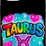 Taurus Zodiac Sign Airbrush Retro Horoscope Design Case for iPhone 15 - Taurus Phone Case for men