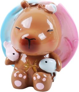 Capybara Zodiac Figurine, Pisces Animal Theme Desk Decor, Resin Collectible (Pisces) - Pisces Home Decor for men