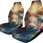 Aries-Zodiac Sign Cute Car Seat Cover Front Seats Cushion Protector Universal Fit Auto Interior Accessories - Aquarius Car Seat Cover for men