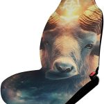 Aries-Zodiac Sign Cute Car Seat Cover Front Seats Cushion Protector Universal Fit Auto Interior Accessories - Aries Car Seat Cover for men
