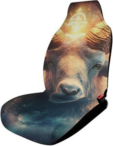 Aries-Zodiac Sign Cute Car Seat Cover Front Seats Cushion Protector Universal Fit Auto Interior Accessories - Aries Car Seat Cover for men