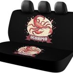 Zodiac Sign Scorpio Car Seat Covers Rear Seat Cover Split Bench Protector Interior Accessories for Most Cars - Aquarius Car Seat Cover for men