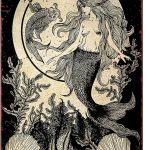 Retro Mermaid Wall Art Fish Moon Magic Metal Tin Sign Decoration for Garage Yard Home Outdoor 8x12 Inch - Pisces Home Decor for men