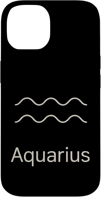 Aquarius Zodiac Symbol Minimal Astrology Sign Case for iPhone 14 - Aquarius Phone Case for men