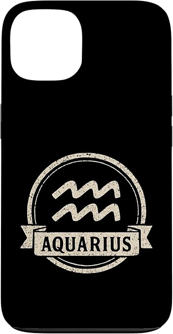 Aquarius Zodiac Retro Graphic Case for iPhone 13 - Aquarius Phone Case for men